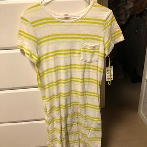 Style & Co. Yellow and White Striped dress